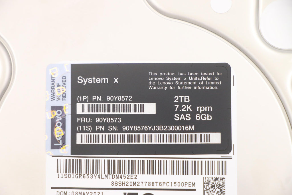 IBM HD 2TB NL SAS 7,2K 3.5 90Y8573-RFB – Reacondicionado