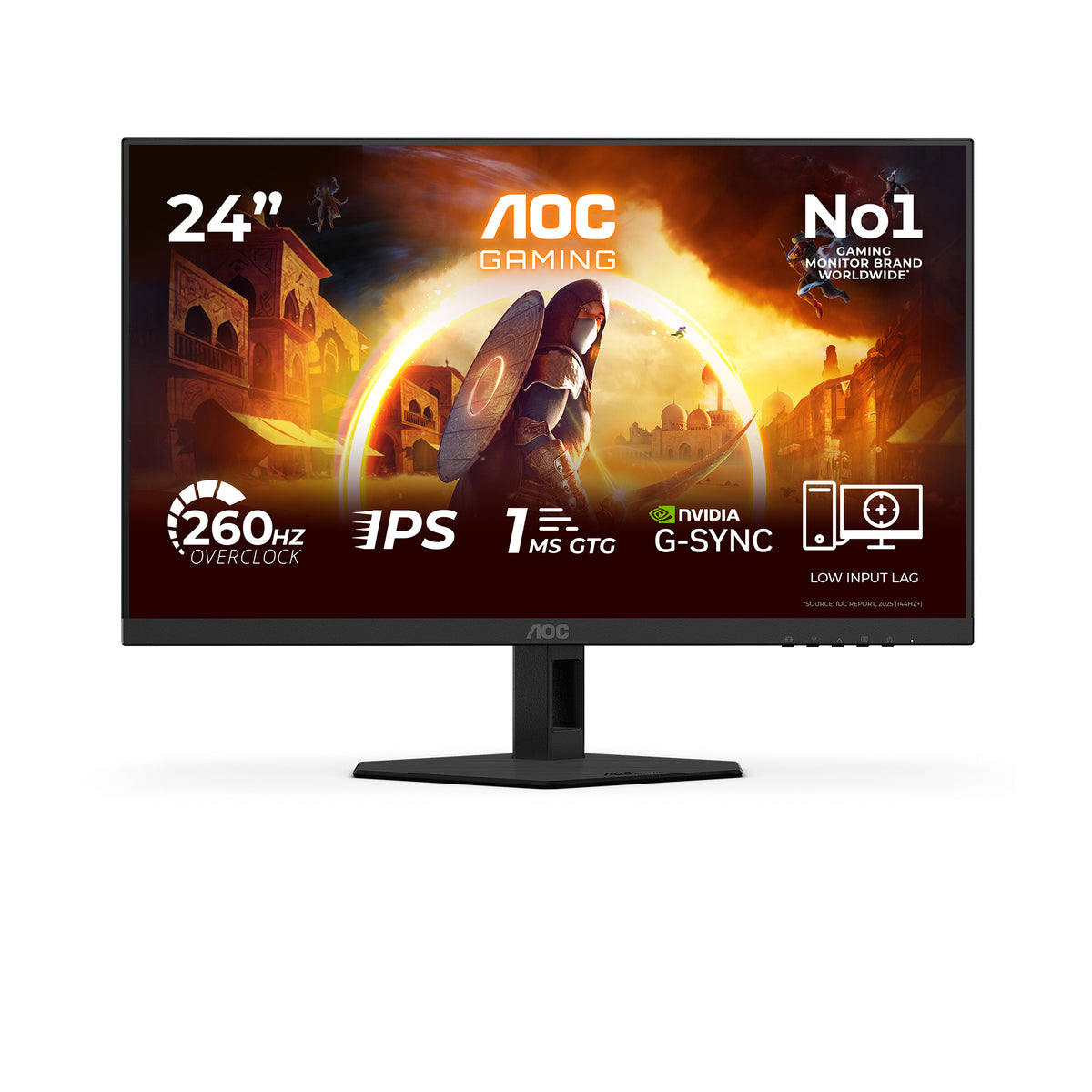 AOC G4 24G4ZREP pantalla para PC 60,5 cm (23.8") 1920 x 1080 Pixeles Full HD LCD Negro, Rojo