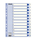 Esselte 100136 index tab Numeric separator with tab Polypropylene