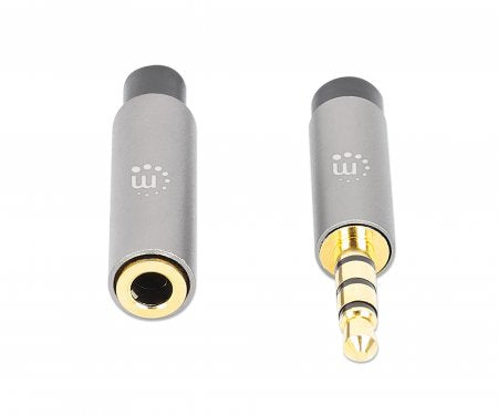 Manhattan 356046 cable de audio 3 m 3,5mm Negro, Plata (5)
