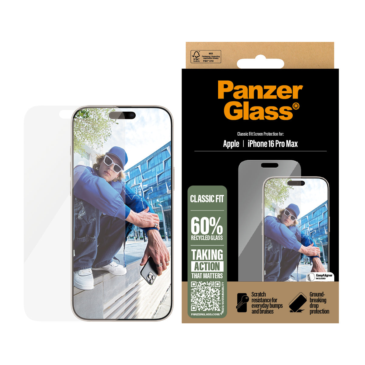 PanzerGlass ® Screen Protector iPhone 16 Pro Max (2876)