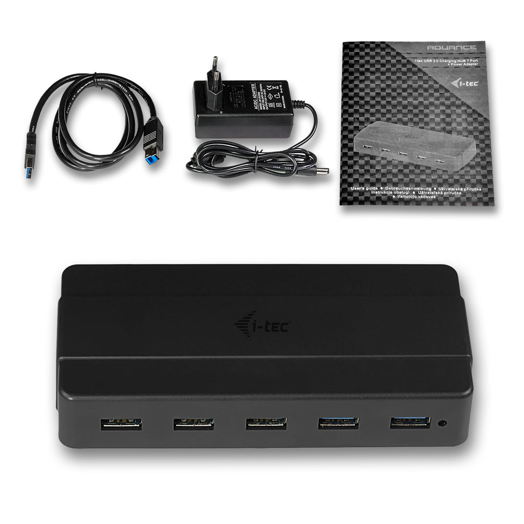 i-tec U3HUB742 hub de interfaz USB 3.2 Gen 1 (3.1 Gen 1) Type-B 5000 Mbit/s