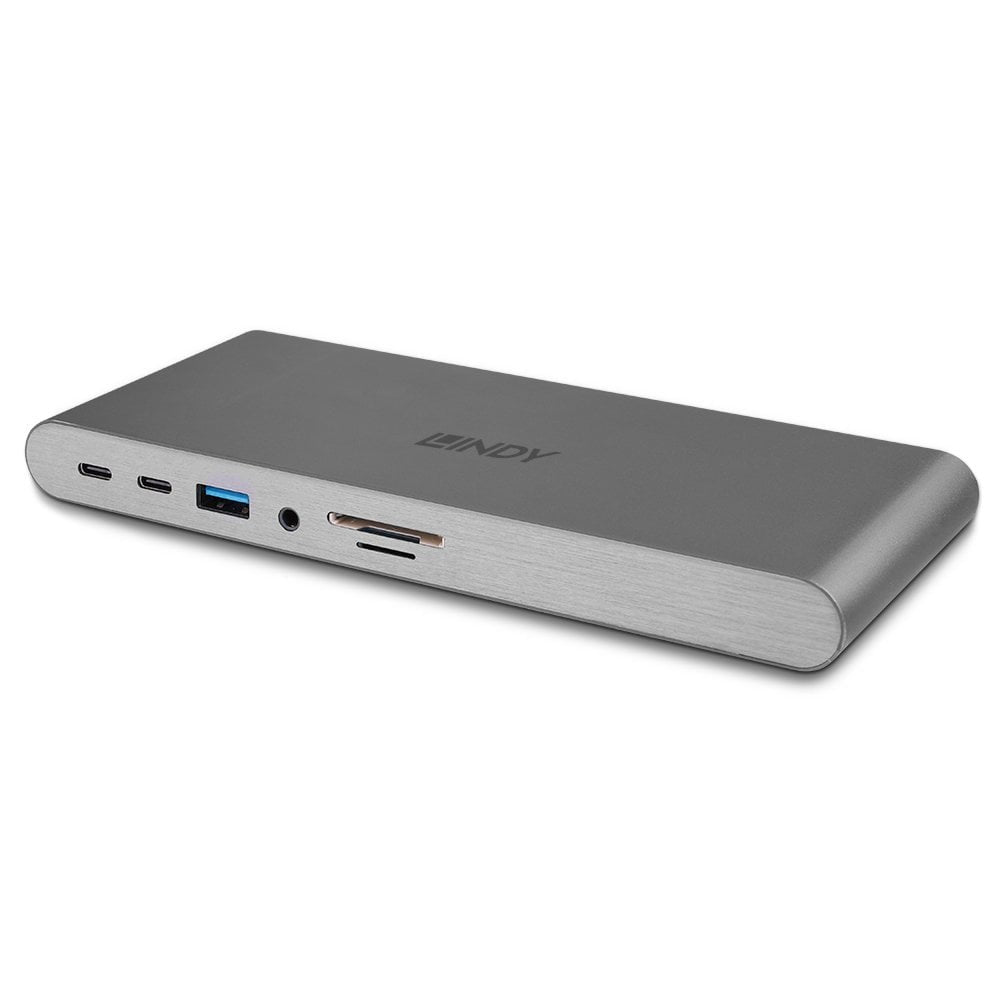 Lindy 43349 base para portátil y replicador de puertos Alámbrico USB 3.2 Gen 1 (3.1 Gen 1) Type-C Plata (5)