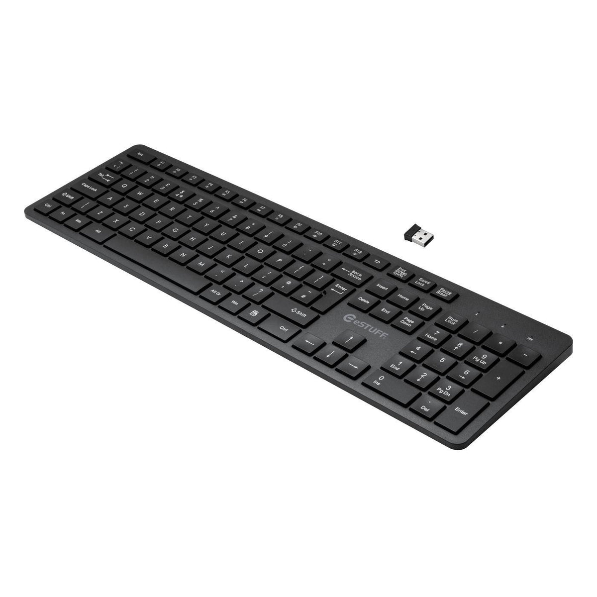 eSTUFF GLB212302 teclado Oficina USB QWERTY Inglés del Reino Unido Negro (2)