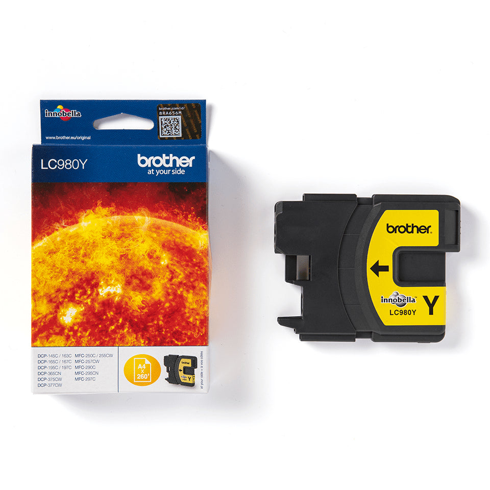 Brother LC980Y cartucho de tinta 1 pieza(s) Original Amarillo (6)