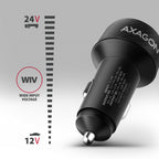 Axagon PWC-PQ48 cargador de dispositivo móvil Universal Negro Encendedor de cigarrillos Carga rápida Auto (3)