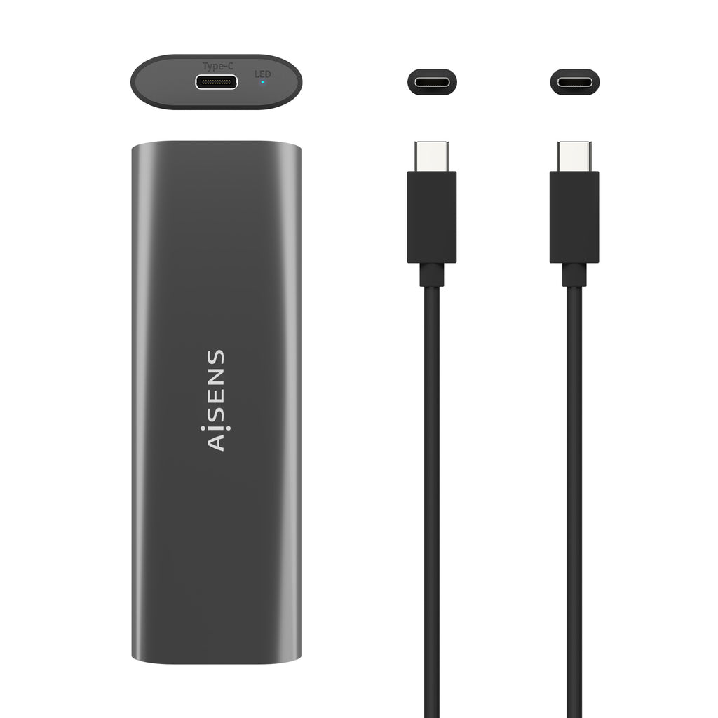 AISENS ASM2-015GR caja para disco duro externo Caja externa para unidad de estado sólido (SSD) Gris M.2 (5)