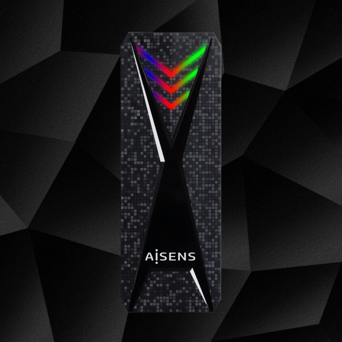 AISENS ASM2-RGB013B caja para disco duro externo Caja externa para unidad de estado sólido (SSD) Negro (3)