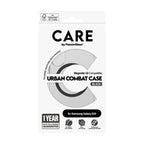 PanzerGlass CARE™ by ® Funda Urban Combat Transparente con Qi compatible Negro (CRRFUBQG38388)