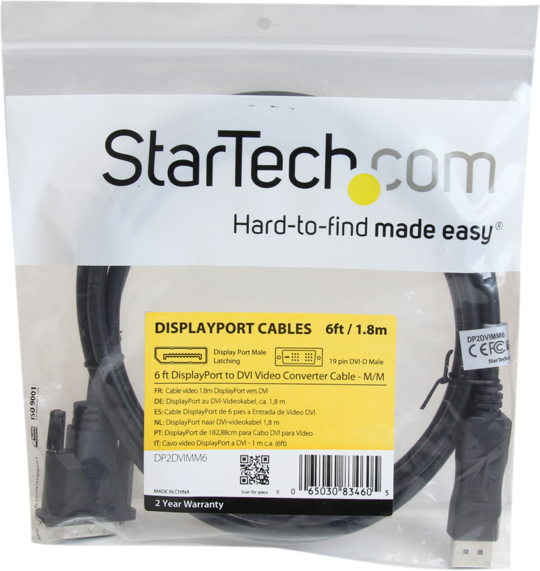Startech - Cable Adaptador DisplayPort a DVI DVI-D Monoenlace de Vídeo 1080p (2)