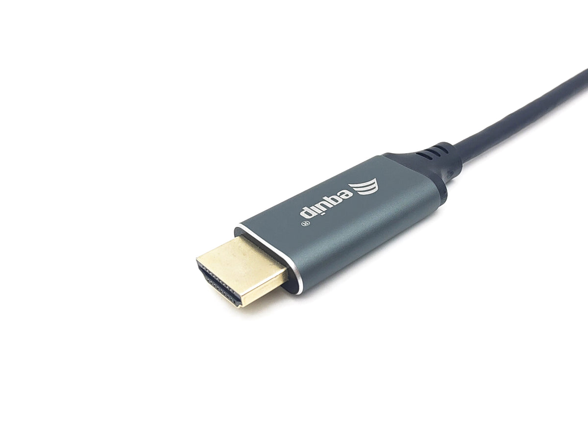 Equip 133417 adaptador de cable de vídeo 3 m USB Tipo C HDMI tipo A (Estándar) Gris, Negro (3)
