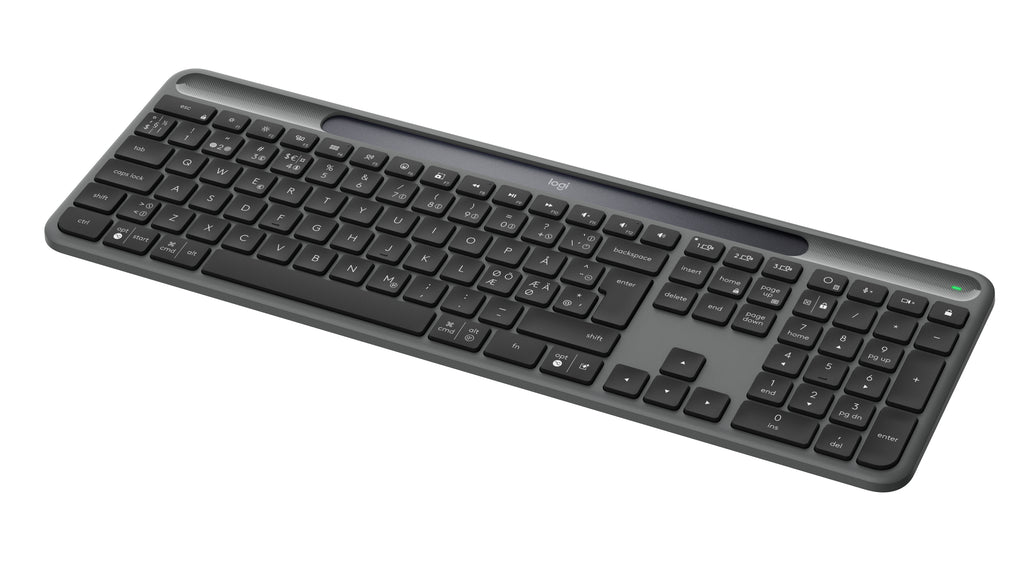 Logitech Signature Slim Solar + K980 teclado Universal RF Wireless + Bluetooth QWERTY Danés, Finlandés, Noruego, Sueco Grafito (4)