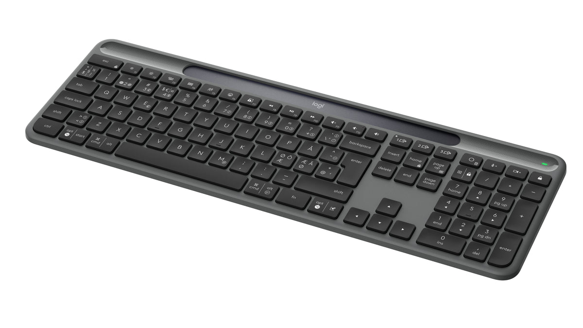 Logitech Signature Slim Solar + K980 teclado Universal RF Wireless + Bluetooth QWERTY Danés, Finlandés, Noruego, Sueco Grafito (4)