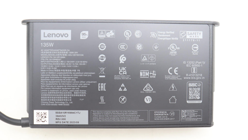 Lenovo 5A10W86327 adaptador e inversor de corriente Interior 135 W Negro (9)