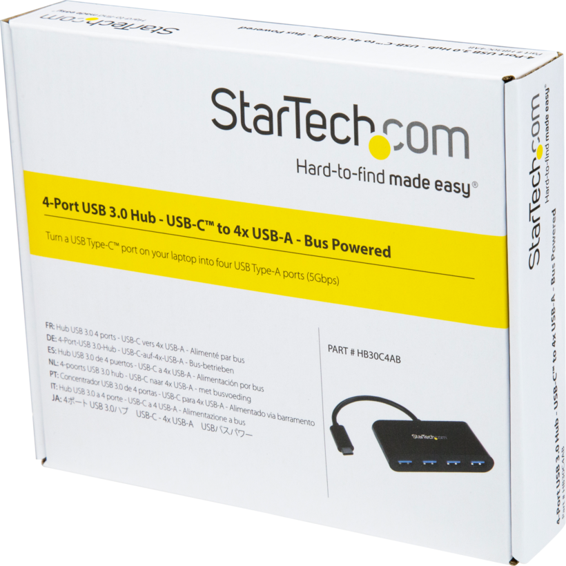Startech HB30C4AB - Conversor de USB C a USB Convencional, Hub (3)