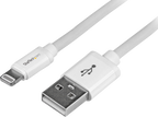 Startech USBLT2MW - Blanco, Cable Lightning, Lightning macho a USB macho, 2 m