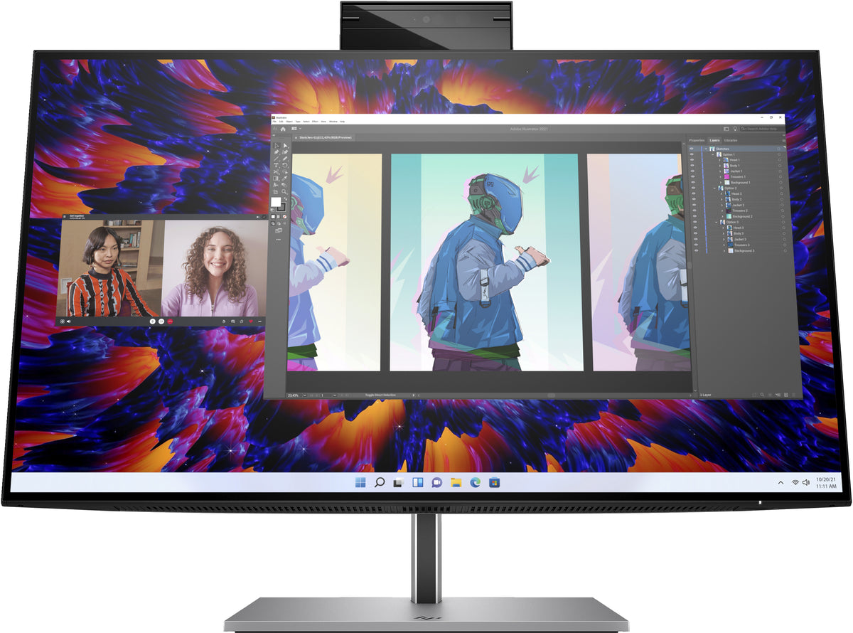 HP Z24m G3 QHD Conferencing Display pantalla para PC 60,5 cm (23.8") 2560 x 1440 Pixeles Quad HD LCD Plata (2)
