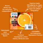 Epson Oranges C13T33414012 cartucho de tinta 1 pieza(s) Original Rendimiento estándar Negro (2)