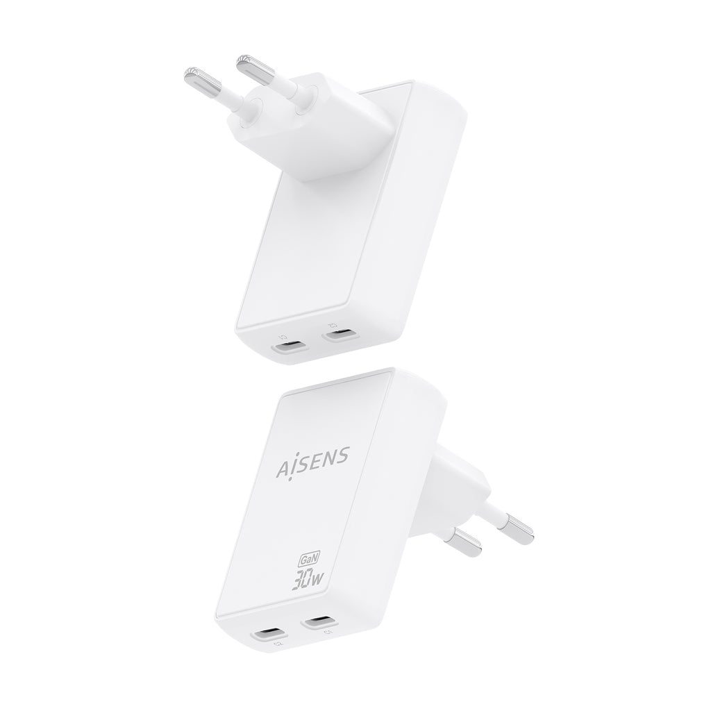 AISENS ASCH-30W2P075-W cargador de dispositivo móvil Cámara digital, Teléfono móvil, Portátil, Smartphone, Tableta, Universal Corriente alterna Carga rápida Interior (4)