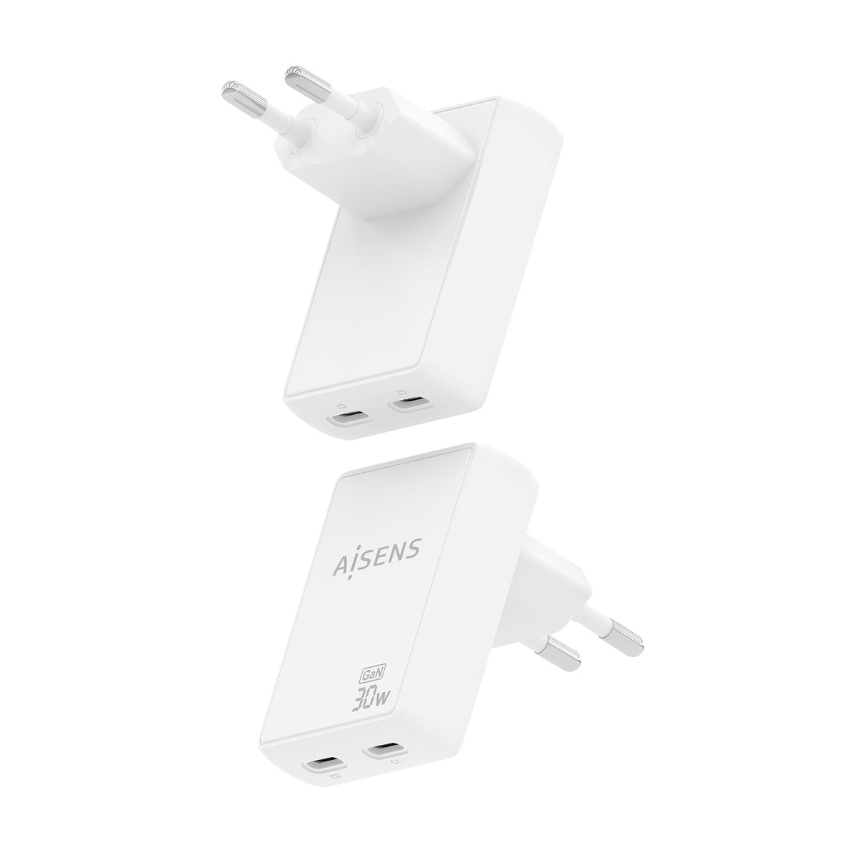 AISENS ASCH-30W2P075-W cargador de dispositivo móvil Cámara digital, Teléfono móvil, Portátil, Smartphone, Tableta, Universal Corriente alterna Carga rápida Interior (4)