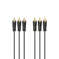 Hama 00205150 cable de audio 1,5 m 3 x RCA Negro