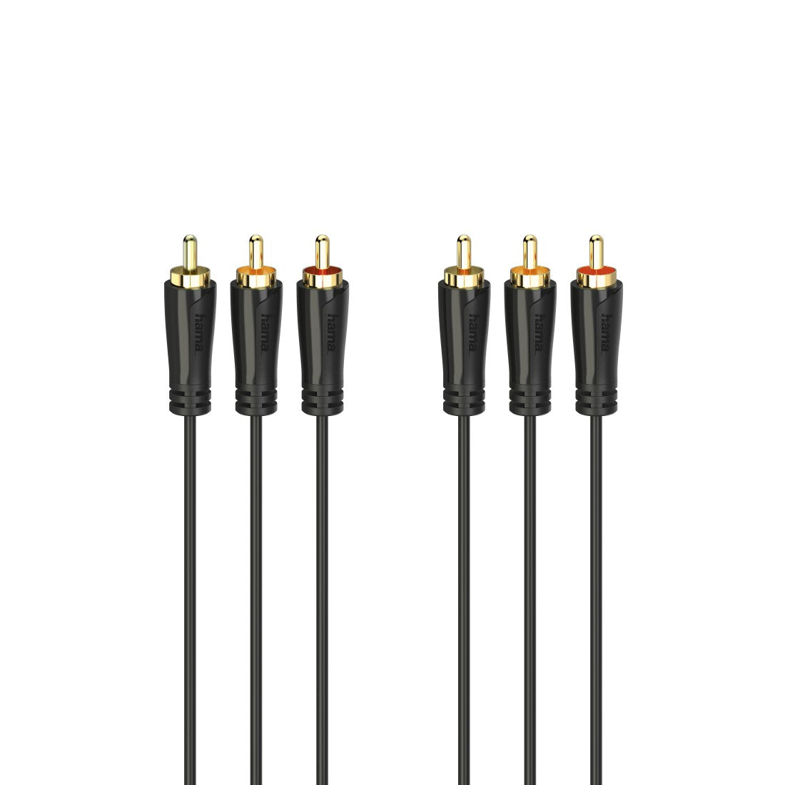 Hama 00205150 cable de audio 1,5 m 3 x RCA Negro