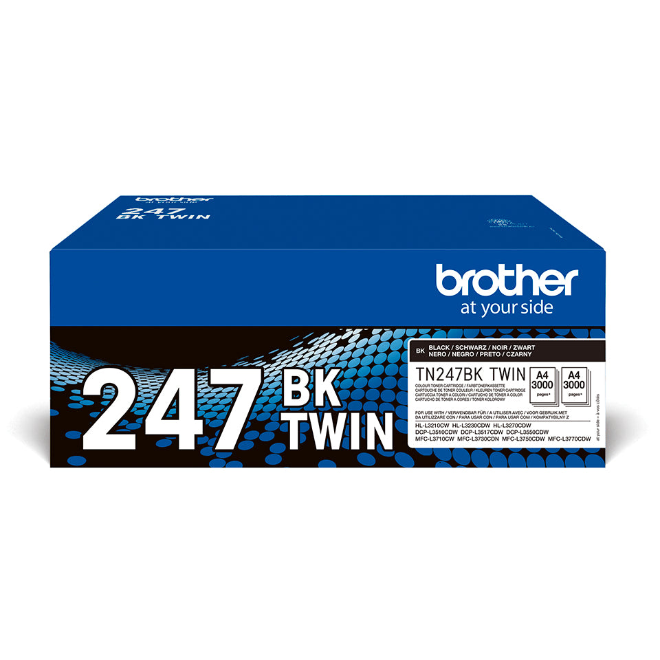 Brother TN-247BKTWIN cartucho de tóner 2 pieza(s) Original Negro (2)