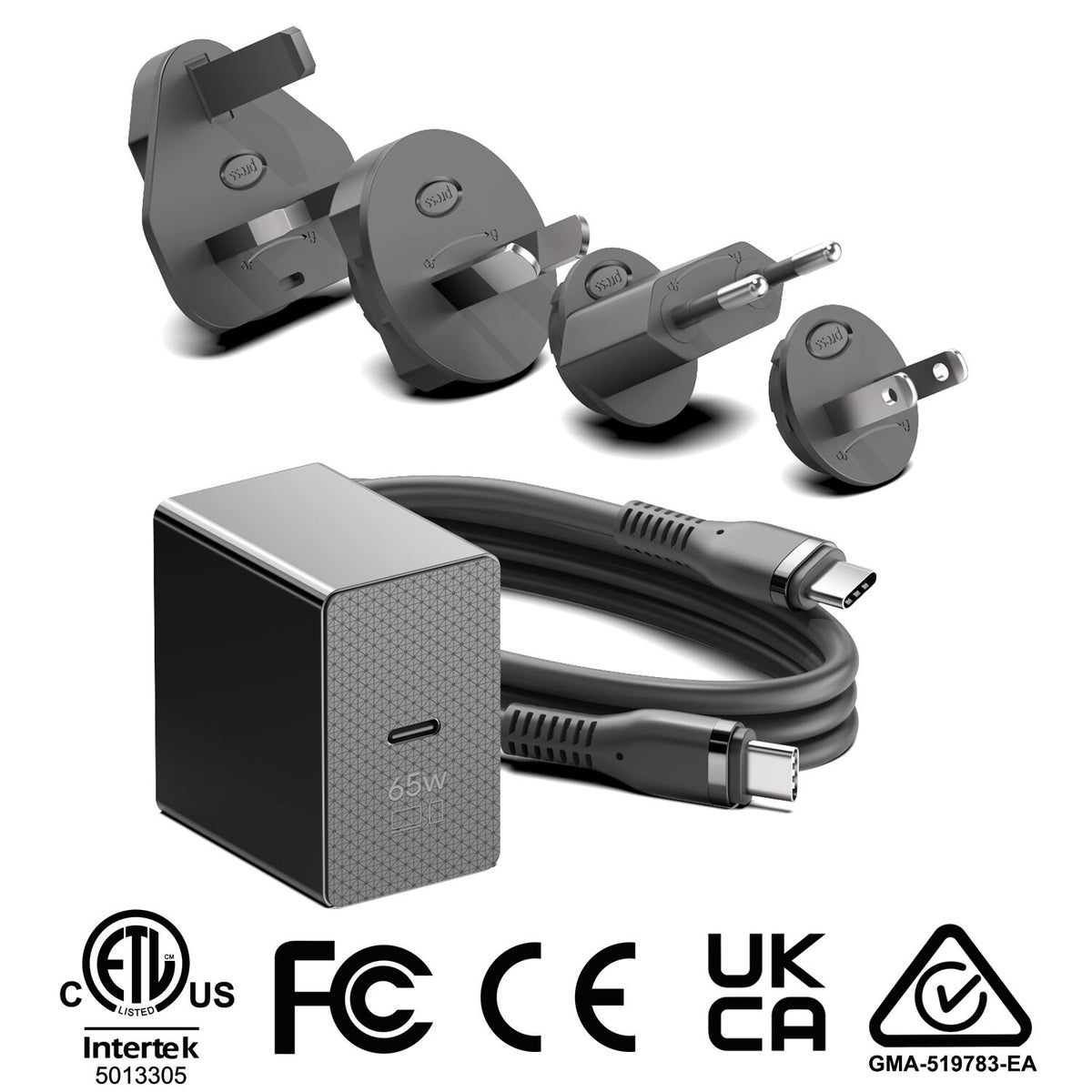 Origin Storage OS-MWC65W adaptador e inversor de corriente Interior 65 W Negro
