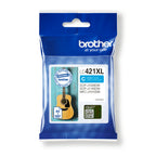 Brother LC-421XLC cartucho de tinta 1 pieza(s) Original Alto rendimiento (XL) Cian (2)