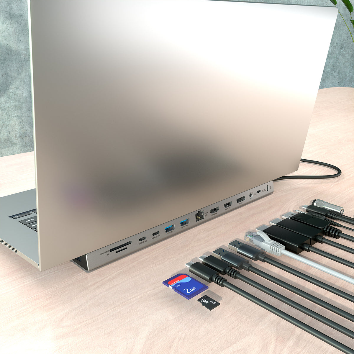 AISENS ASUC-13P042-GR base para portátil y replicador de puertos Alámbrico USB 3.2 Gen 1 (3.1 Gen 1) Type-C Gris (7)