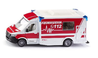 Siku Mercedes-Benz Sprinter Miesen Type C Ambulance Modelo a escala de ambulancia Previamente montado 1:50