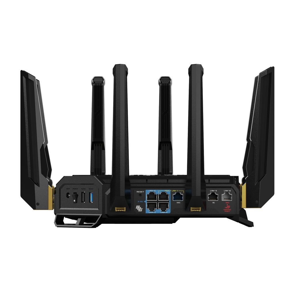 ASUS ROG Rapture GT-BE98 router inalámbrico 10 Gigabit Ethernet Quad-band (2.4 GHz / 5 GHz-1 / 5 GHz-2 / 6 GHz) Negro (7)