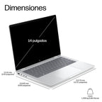 HP EliteBook X Flip G2i 14 inch Notebook Next Gen AI PC Wolf Pro Security Edition Copilot+ PC Intel Core Ultra 7 356H Híbrido (2-en-1) 35,6 cm (14") Pantalla táctil WUXGA 32 GB LPDDR5x-SDRAM 1 TB SSD Wi-Fi 7 (802.11be) Windows 11 Pro Plata (6)