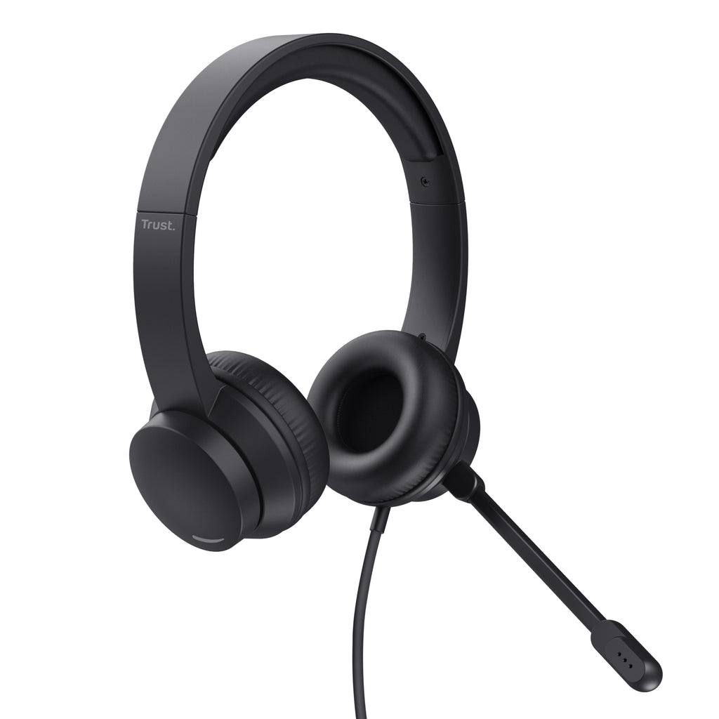 Trust HS-150 Auriculares Alámbrico Diadema Oficina/Centro de llamadas Negro (3)