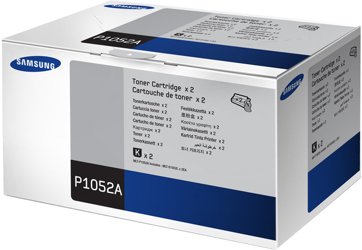 Samsung Pack de 2 tóneres negros de alto rendimiento MLT-P1052A