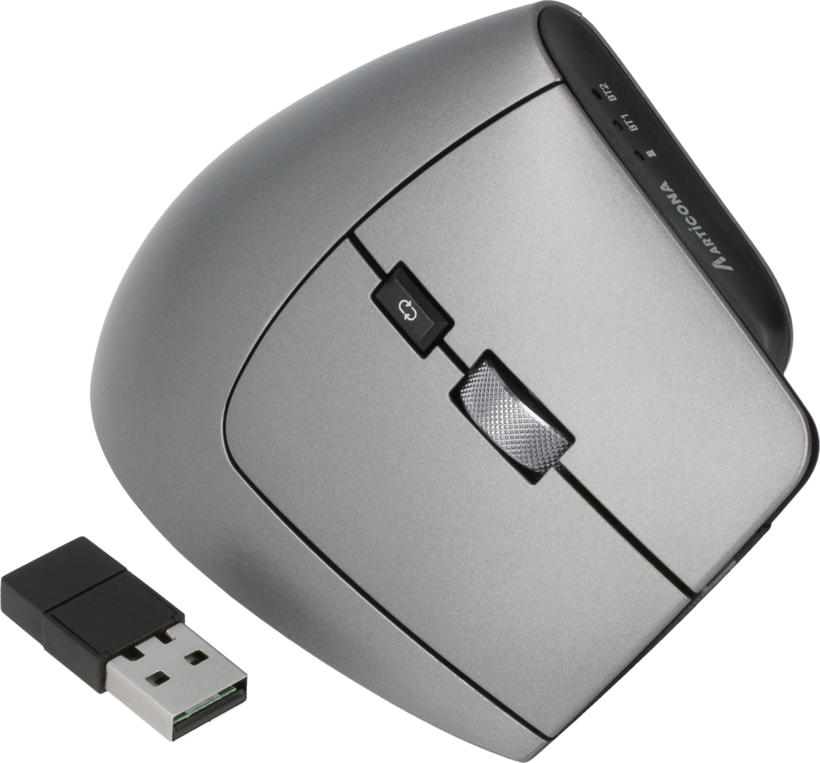 Ratón ARTICONA ergo BT + USB A/C gris (2)