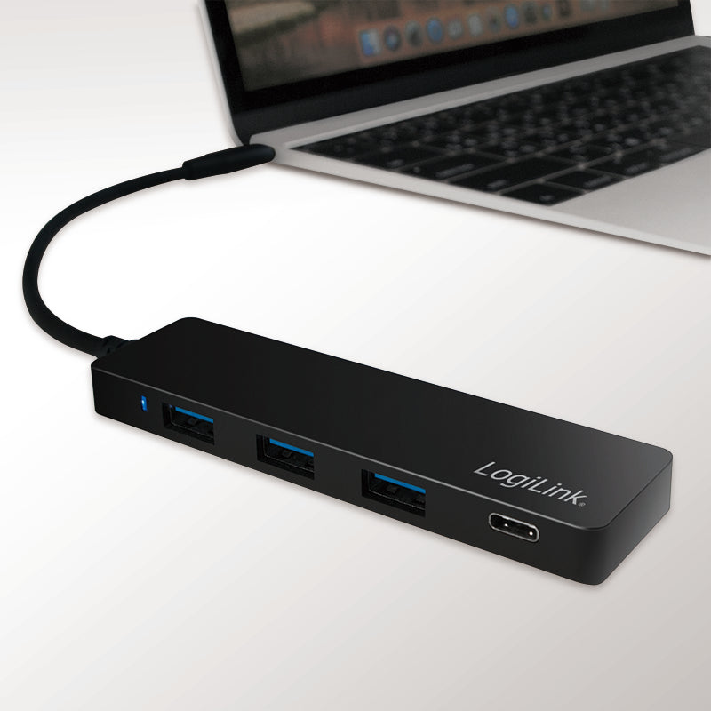 LogiLink UA0311 hub de interfaz USB 3.2 Gen 1 (3.1 Gen 1) Type-C 5000 Mbit/s Negro (3)