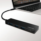 LogiLink UA0311 hub de interfaz USB 3.2 Gen 1 (3.1 Gen 1) Type-C 5000 Mbit/s Negro (3)