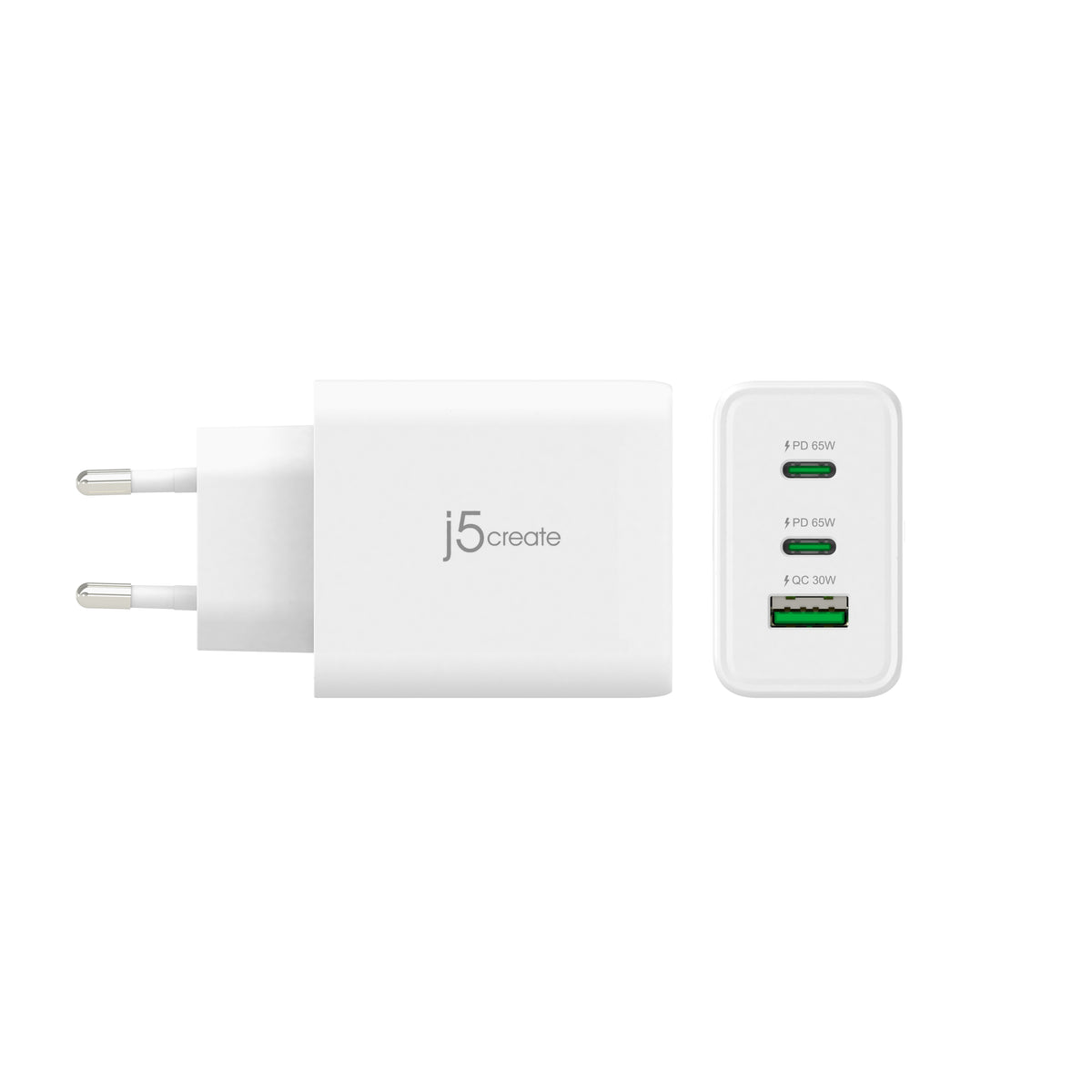 j5create JUP3365E-EN cargador de dispositivo móvil Auriculares, Ordenador portátil, Teléfono móvil, Portátil, Consola de juegos portátil, Reloj inteligente, Tableta Blanco Corriente alterna Carga rápida Interior (4)