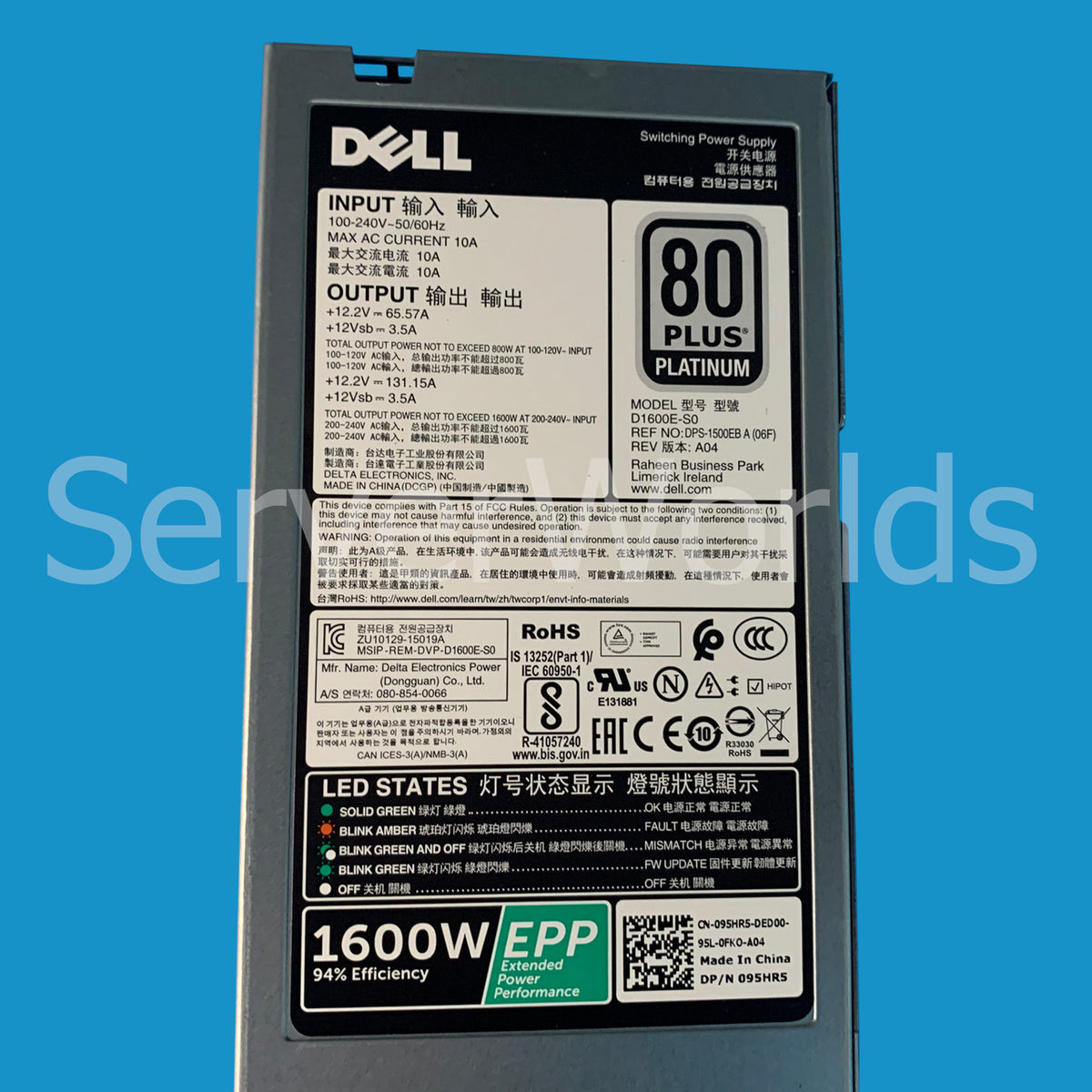 Dell 1600W Hot Swap FUENTE DE ALIMENTACIÓN 95HR5-RFB – Reacondicionado (4)