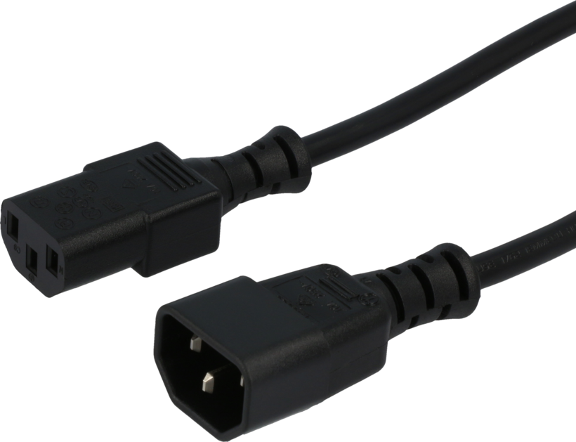 Cable alimentación C13 - C14 1,8 m negro