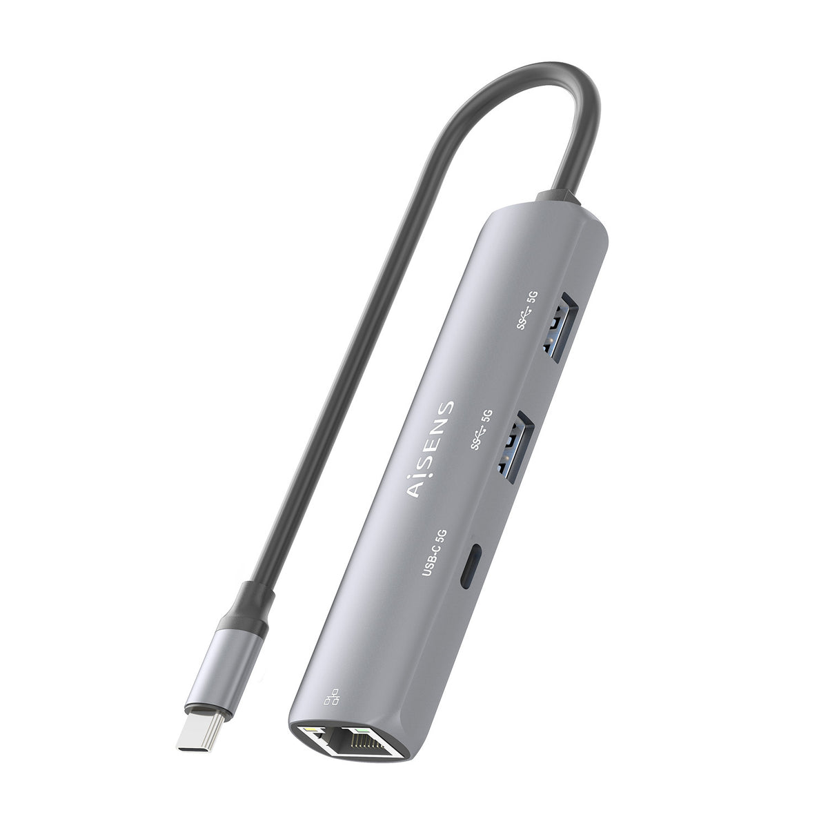 AISENS ASUC-4P039-GR base para portátil y replicador de puertos Alámbrico USB 3.2 Gen 1 (3.1 Gen 1) Type-C (6)