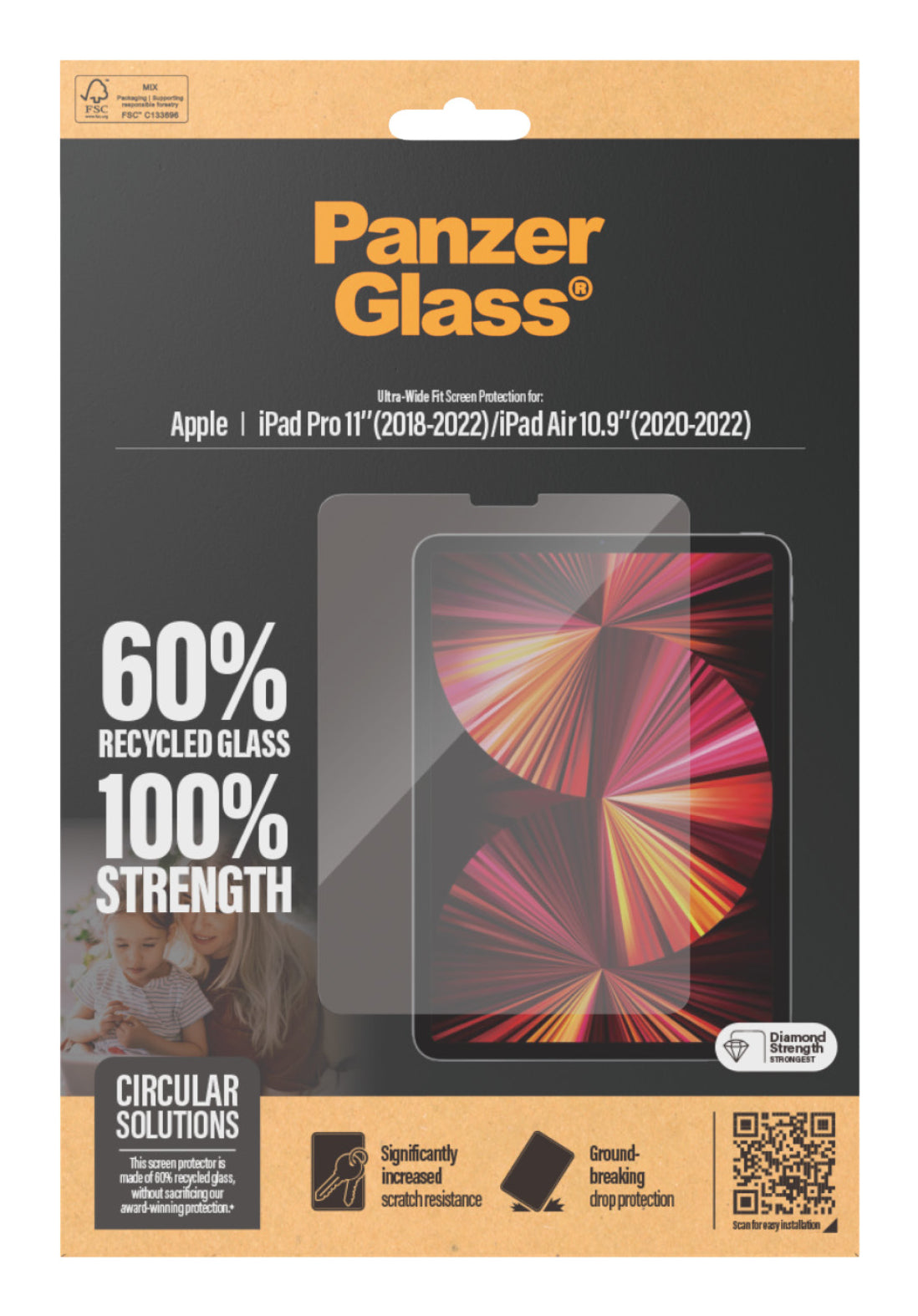 PanzerGlass ® Screen Protector iPad Pro 11'' (2018-2022), iPad Air 10.9'' (2020