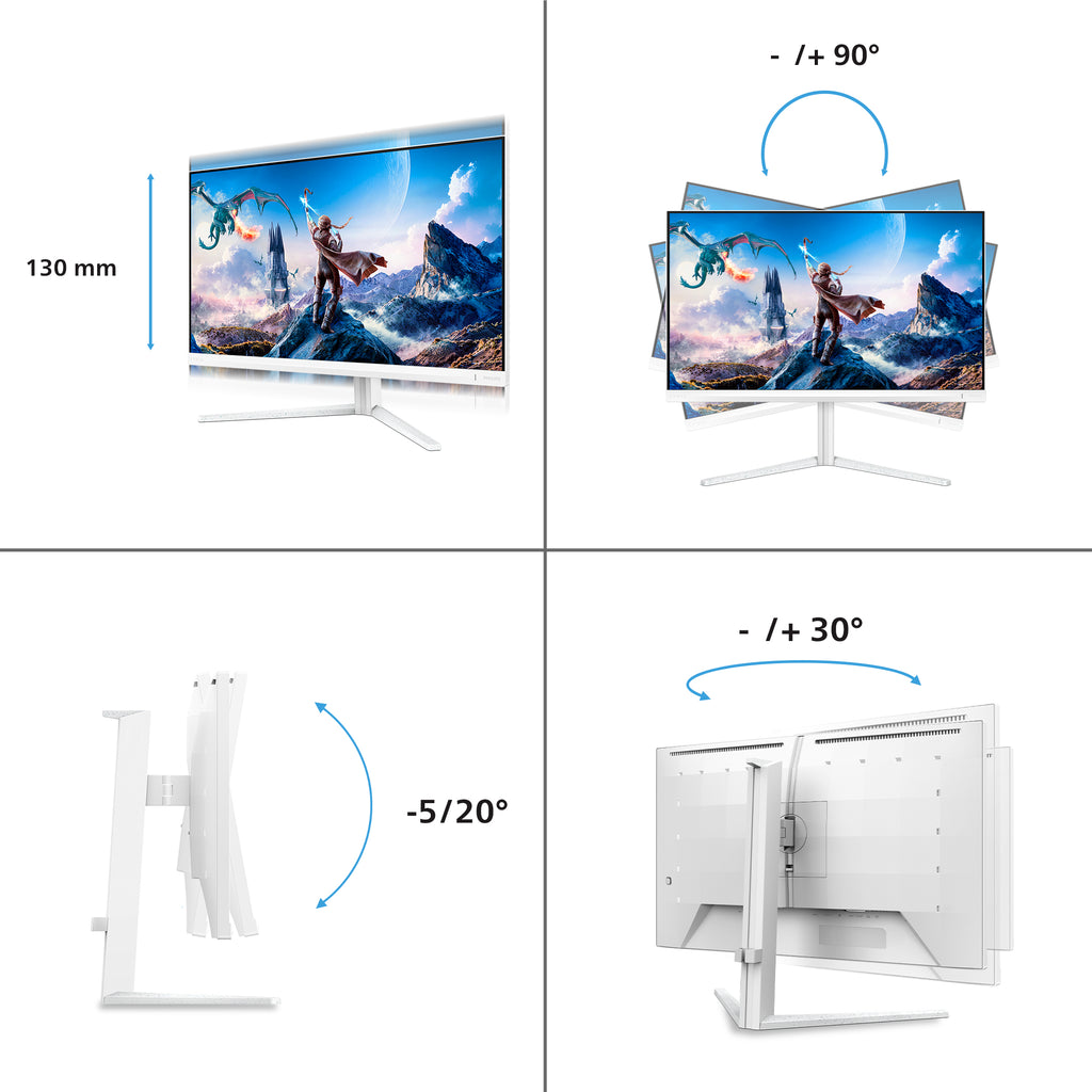 Philips Evnia 5000 pantalla para PC 68,6 cm (27") 3840 x 2160 Pixeles 4K Ultra HD LCD Blanco (4)