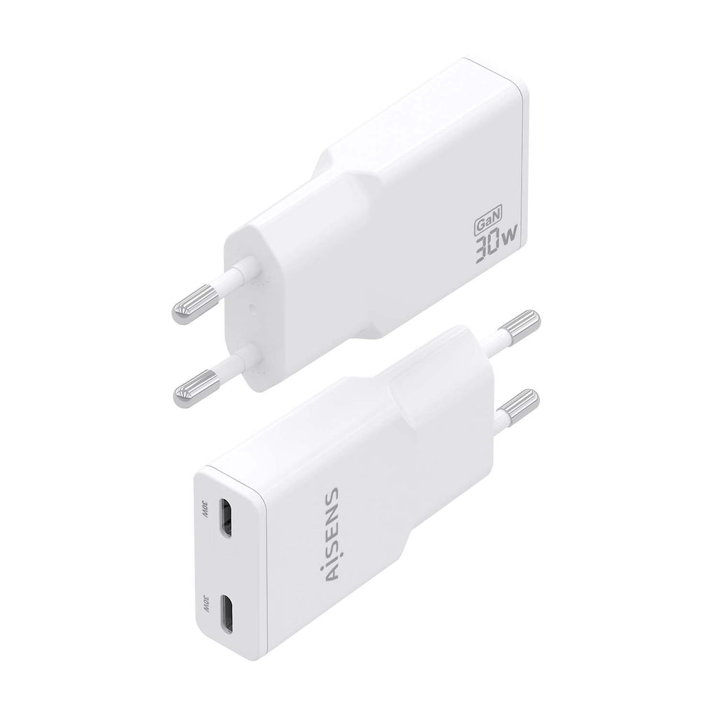 AISENS ASCH-30W2P048-W cargador de dispositivo móvil Cámara digital, MP3, MP4, Teléfono móvil, Navegante, Portátil, Consola de juegos portátil, Smartphone, Tableta, Universal Blanco Corriente alterna Carga rápida Interior (4)