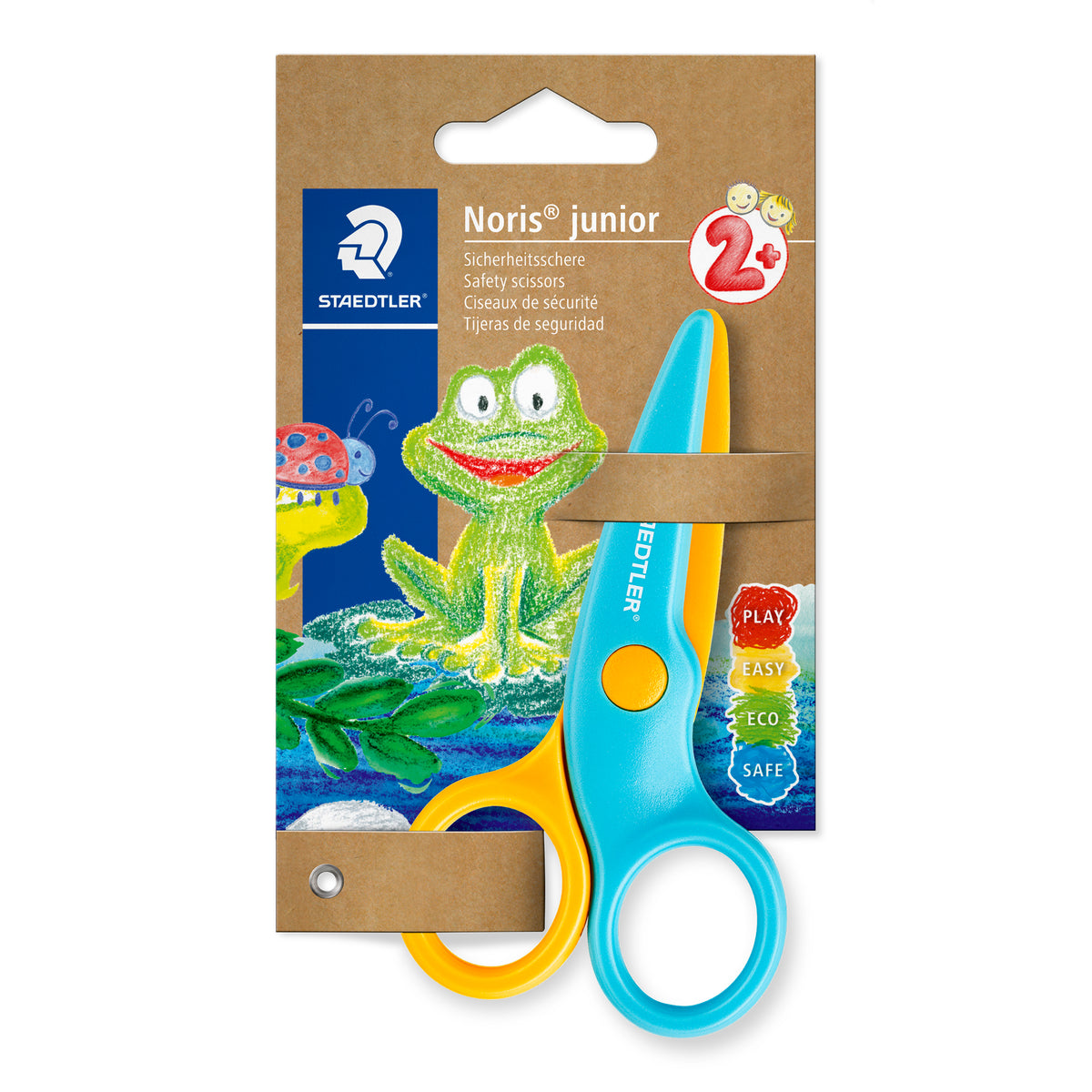 Staedtler Noris Junior corte recto azul, amarillo