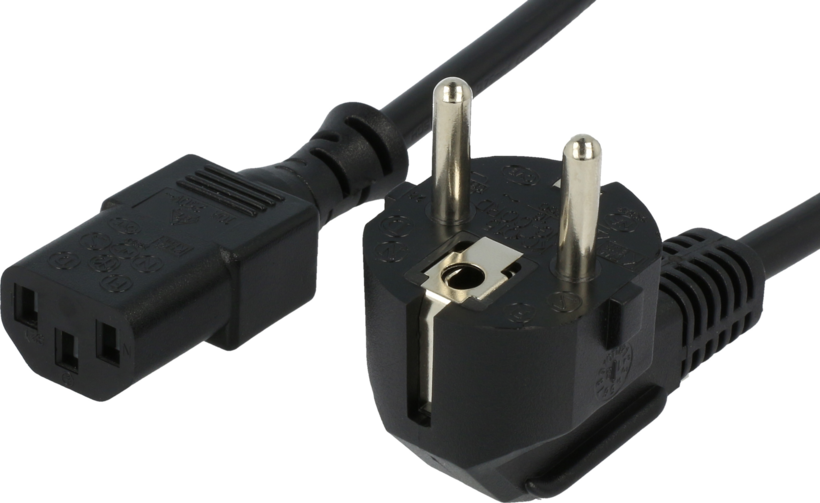 Cable alim. conector m. - C13 5 m negro