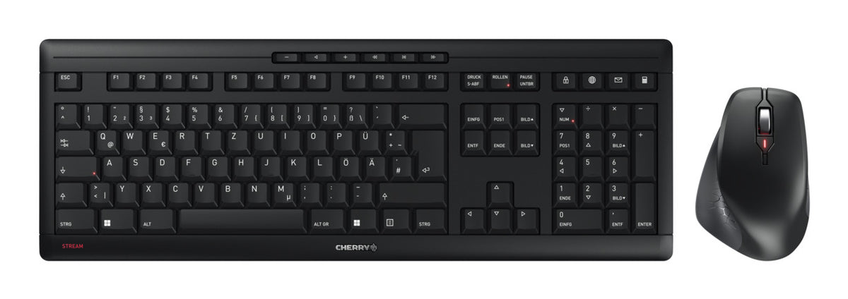 CHERRY JD-8550DE-2 teclado Ratón incluido Hogar / Oficina RF inalámbrico QWERTZ Alemán Negro