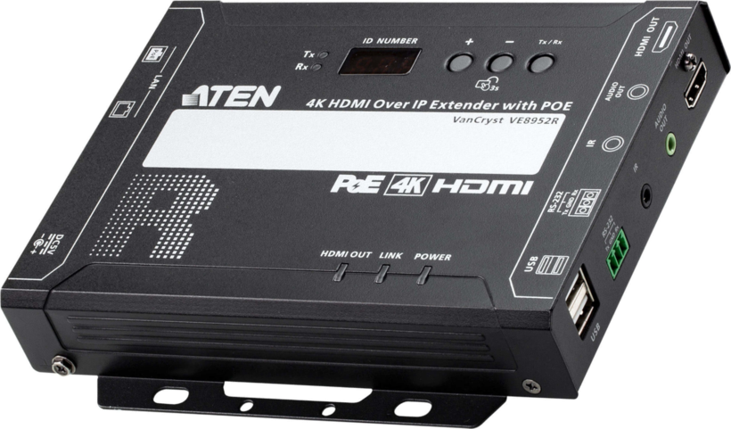 Receptor ATEN HDMI IP+Cat5e 100m 4K PoE