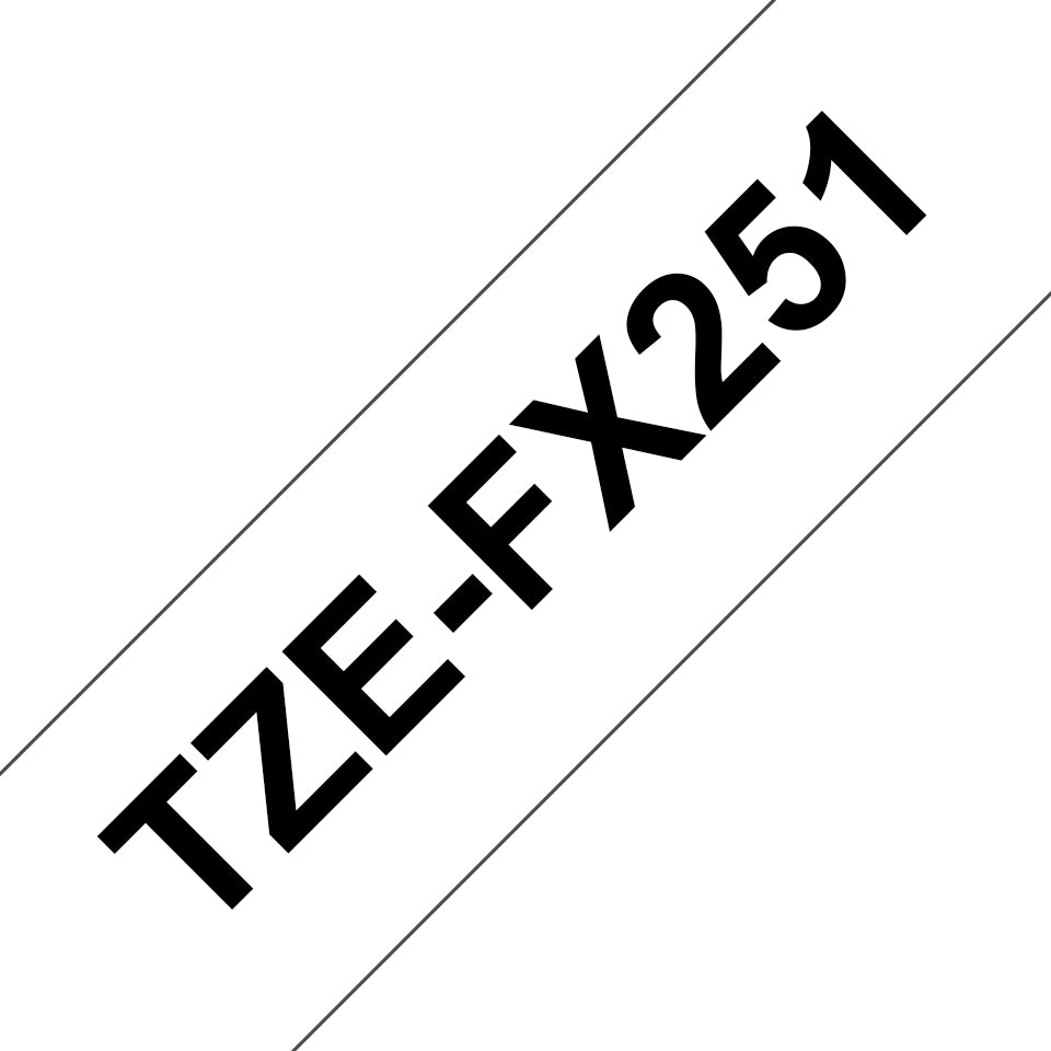 Brother TZE-FX251 cinta para impresora de etiquetas Negro sobre blanco (2)